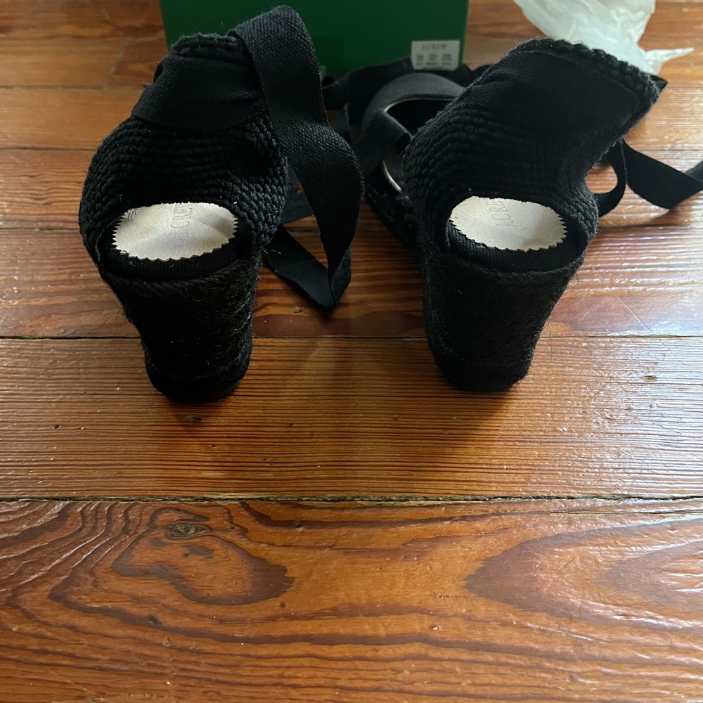 J. Crew Black Espadrille Wedges - Picture 5 of 6